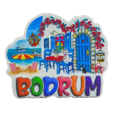Bodrum Themed Myros Local Polyester Refrigerator Magnet - 5