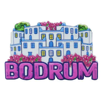 Bodrum Themed Myros Local Polyester Refrigerator Magnet - 8