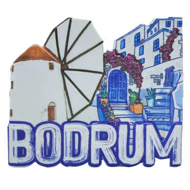 Bodrum Themed Myros Local Polyester Refrigerator Magnet - 9