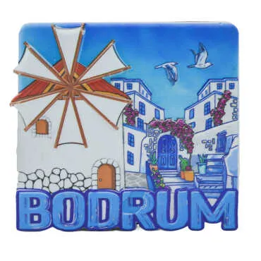 Bodrum Themed Myros Local Polyester Refrigerator Magnet - 10