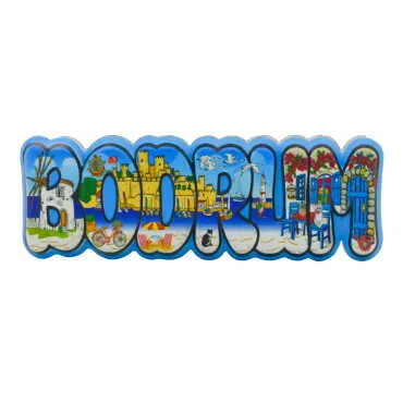Bodrum Themed Myros Local Polyester Refrigerator Magnet - 12