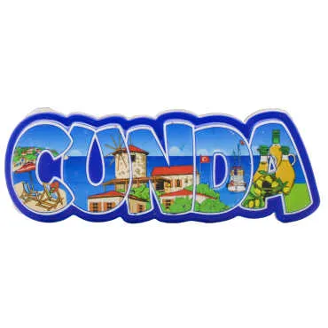 Cunda Themed Myros Local Design Polyester Refrigerator Magnet