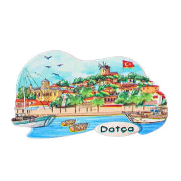 Datça Themed Myros Regional Polyester Refrigerator Magnet - 3