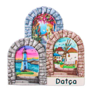 Datça Themed Myros Regional Polyester Refrigerator Magnet - 5