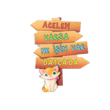 Datça Themed Myros Regional Polyester Refrigerator Magnet - 8