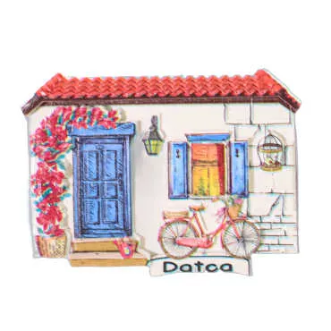 Datça Themed Myros Regional Polyester Refrigerator Magnet - 10