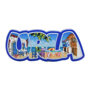Urla Themed Myros Local Design Polyester Refrigerator Magnet - 3