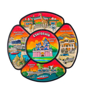 Eskişehir Themed 15 Cm UV Printed Polyester Plate - 5