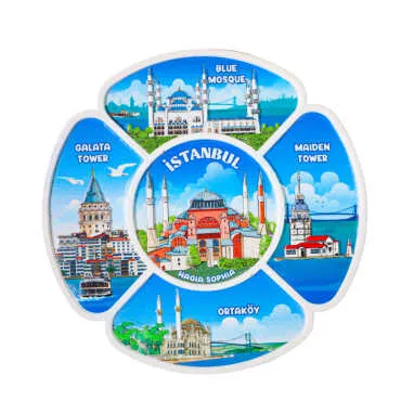İstanbul Temalı Uv Baskılı Polyester Tabak 15 Cm - 4