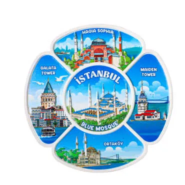 İstanbul Temalı Uv Baskılı Polyester Tabak 15 Cm - 5