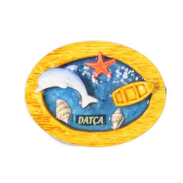 Dalyan Themed Clear Polyester Refrigerator Magnet Plate - 3