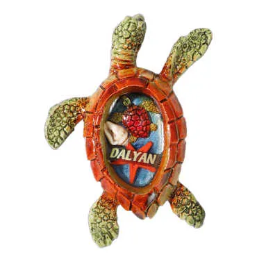 Dalyan Themed Clear Polyester Refrigerator Magnet Plate - 8
