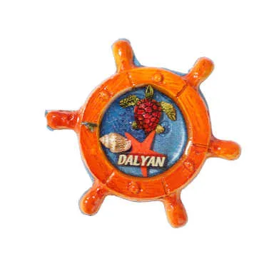 Dalyan Themed Clear Polyester Refrigerator Magnet Plate - 10
