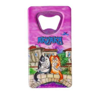 Akyaka Themed UV Printed Rectangle Bottle Opener - 5