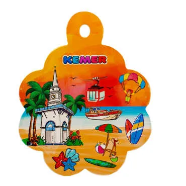 Kemer Themed UV Printed Daisy Handle Trivet