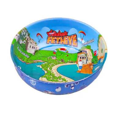 Fethiye Themed Metal Bowl 115 mm - Standart - 2