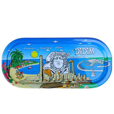 Didim Themed Oval Tray 35X16 Cm
