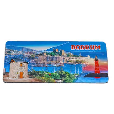 Bodrum Themed Metallic Refrigerator Magnet 50x100 mm - 8