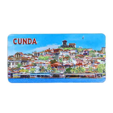 Cunda Themed Metallic Refrigerator Magnet 50x100 mm