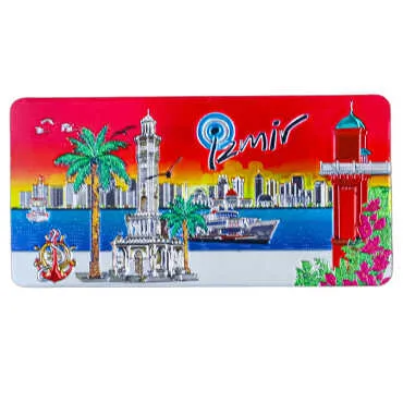 İzmir Temalı Metalize Magnet 50*100 Mm