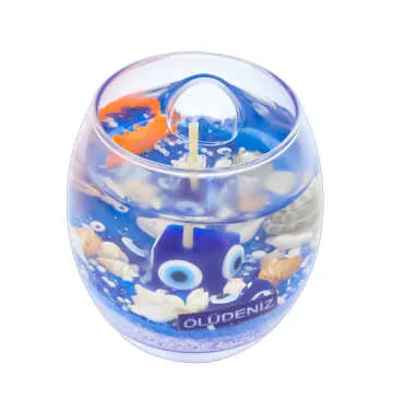 Ölüdeniz Themed Myros Glass Dome Transparent Candle