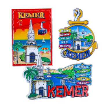 Colorful Kemer Themed Metal Refrigerator Magnet - 2