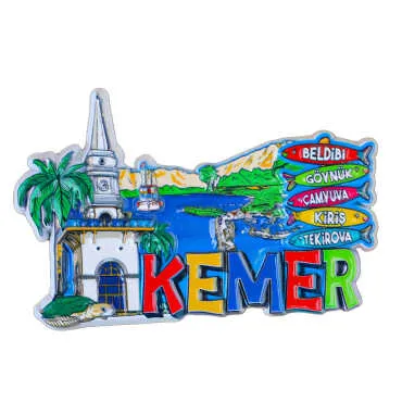 Colorful Kemer Themed Metal Refrigerator Magnet - 7