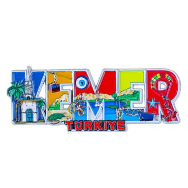 Colorful Kemer Themed Metal Refrigerator Magnet - 8