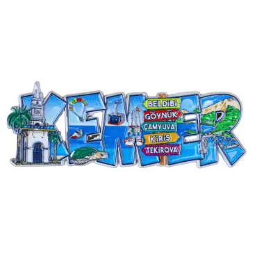 Colorful Kemer Themed Metal Refrigerator Magnet - 10