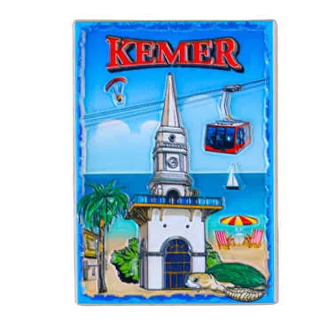 Colorful Kemer Themed Metal Refrigerator Magnet - 11