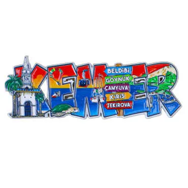 Colorful Kemer Themed Metal Refrigerator Magnet - 12