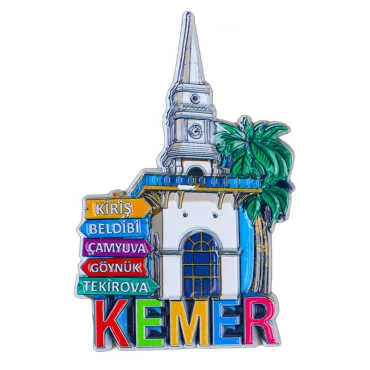 Colorful Kemer Themed Metal Refrigerator Magnet - 14