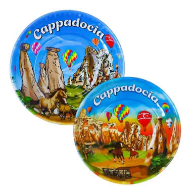 Cappadocia Themed Metal Bowl 95 mm - 2