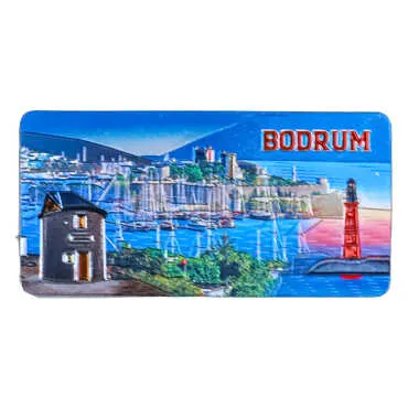 Bodrum Themed Metallic Refrigerator Magnet 50x100 mm - 3