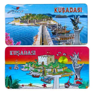 Kuşadası Themed Metallic Refrigerator Magnet 50x100 mm - 2