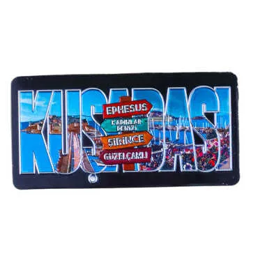 Kuşadası Themed Metallic Refrigerator Magnet 50x100 mm - 4