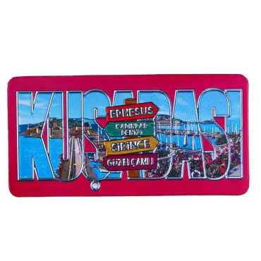 Kuşadası Themed Metallic Refrigerator Magnet 50x100 mm - 11