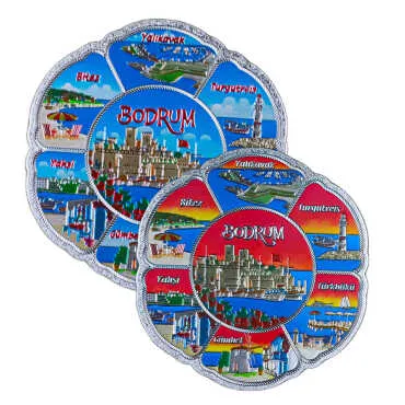 Bodrum Themed Metallic Refrigerator Magnet 70mm - 2