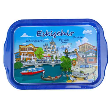 Eskişehir Themed Double Sided Printed Tray 23x30 cm