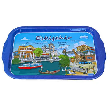 Eskişehir Themed Double Sided Printed Tray 23x30 cm - Standart - 2