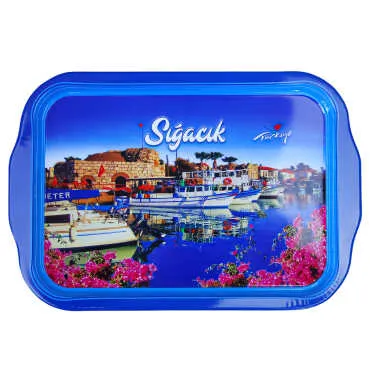 Sığacık Themed Double Sided Printed Tray 23x30 cm