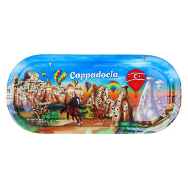 Cappadocia Themed Oval Tray 35x16 cm