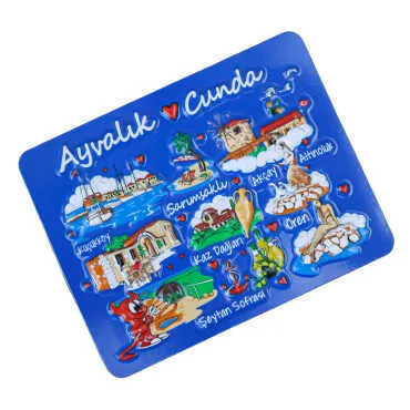 Ayvalık Themed Embossed PVC Refrigerator Magnet 70x90 mm - 8