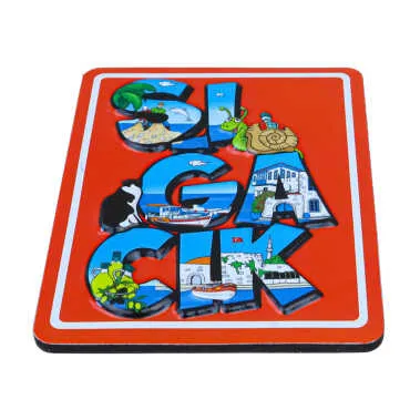 Sığacık Themed Embossed PVC Refrigerator Magnet 70x90 mm - 6