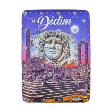 Didim Themed Myros Rectangular Curved PU Mirror