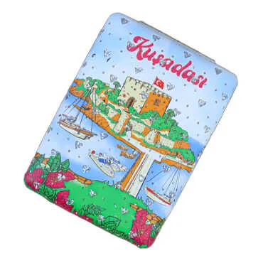 Kuşadası Themed Myros Rectangular Curved PU Mirror - 6
