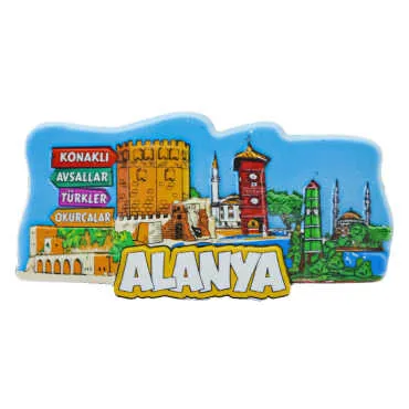 Alanya Themed Myros Local Polyester Refrigerator Magnet - 13