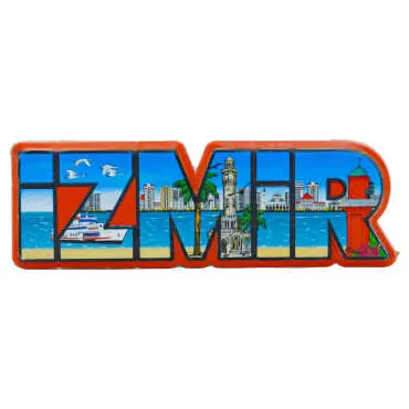 İzmir Themed Myros Local Polyester Refrigerator Magnet