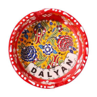 Dalyan Themed Ceramic Small Classic Embossed Ashtray - 3