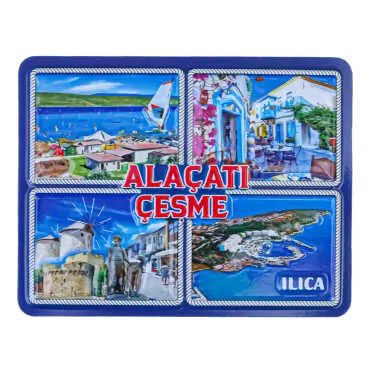 Alaçatı Themed Embossed PVC Refrigerator Magnet 70x90 mm - 5